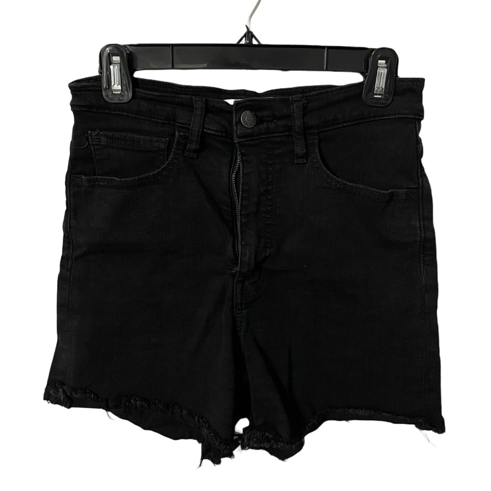Madewell Roadtripper jean shorts, raw hem, high rise, bennett wash, size 27